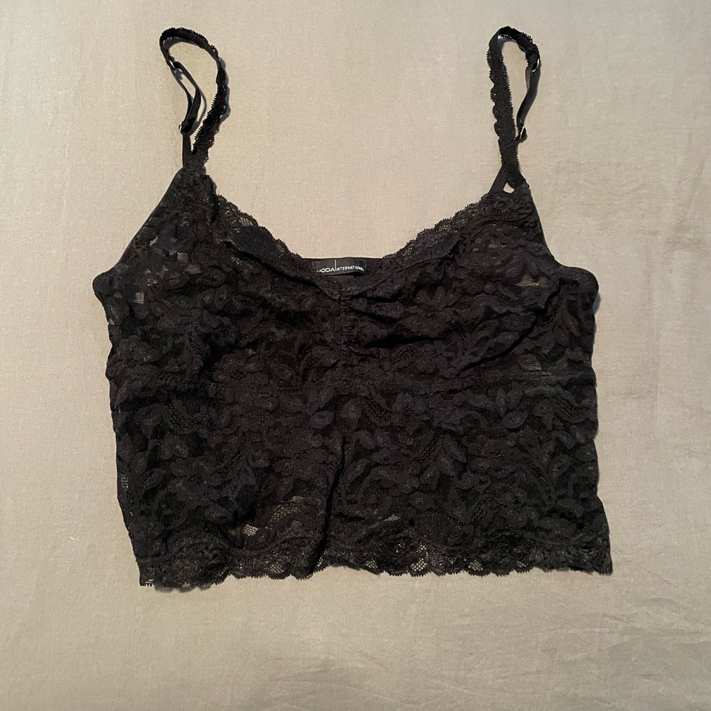 Lace crop tank